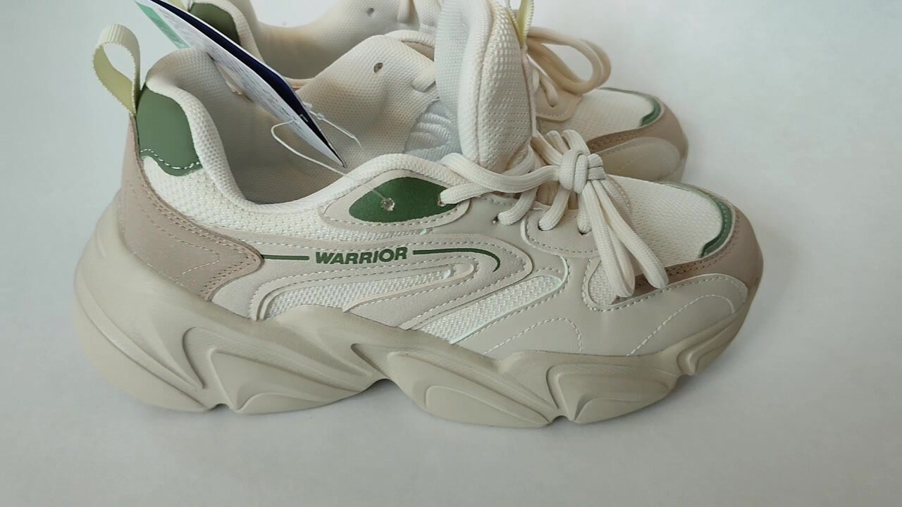 Кроссовки WARRIOR, полнота 5 (RU)/ на среднюю стопу, размер Размер стопы 230-235мм., белый, бежевый — фото 1
