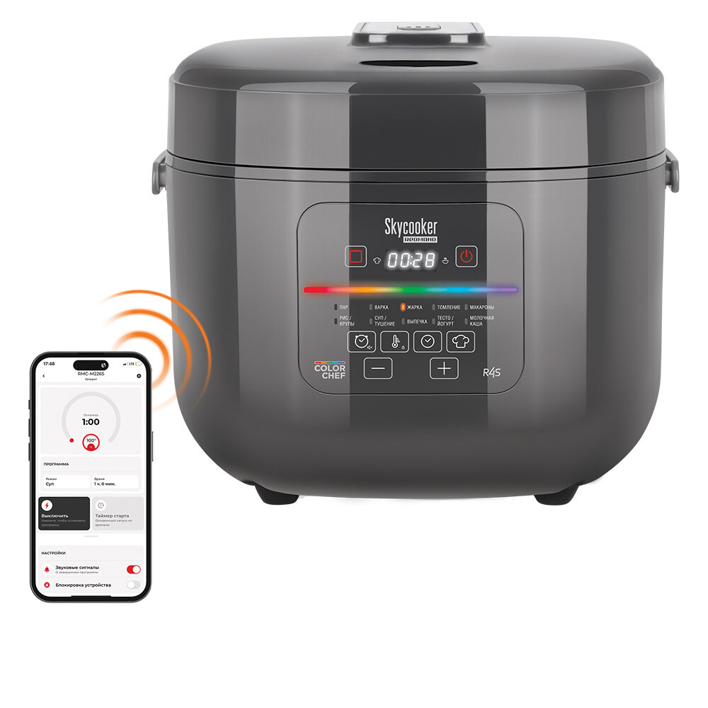 REDMOND Мультиварка MC100S, Серый — фото 1