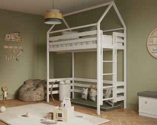 Кровать-Чердак Домик 180*90 торцевая лестница, увеличенное подкроватное пространство 150 см