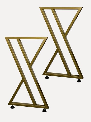 Изображение товара Подстолье узкое регулируемое 67х40 см, опоры для стола, цвет золото