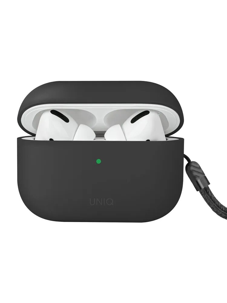 Чехол Uniq Lino Liquid silicone для AirPods Pro 2, цвет Серый (AIRPODSPRO2-LINOGRY)