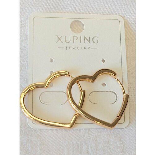 фото Серьги конго xuping jewelry, размер 25 мм, золотистый
