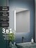 Зеркало-шкаф Эос 90*60 c тройной LED-подсветкой, универсальный
