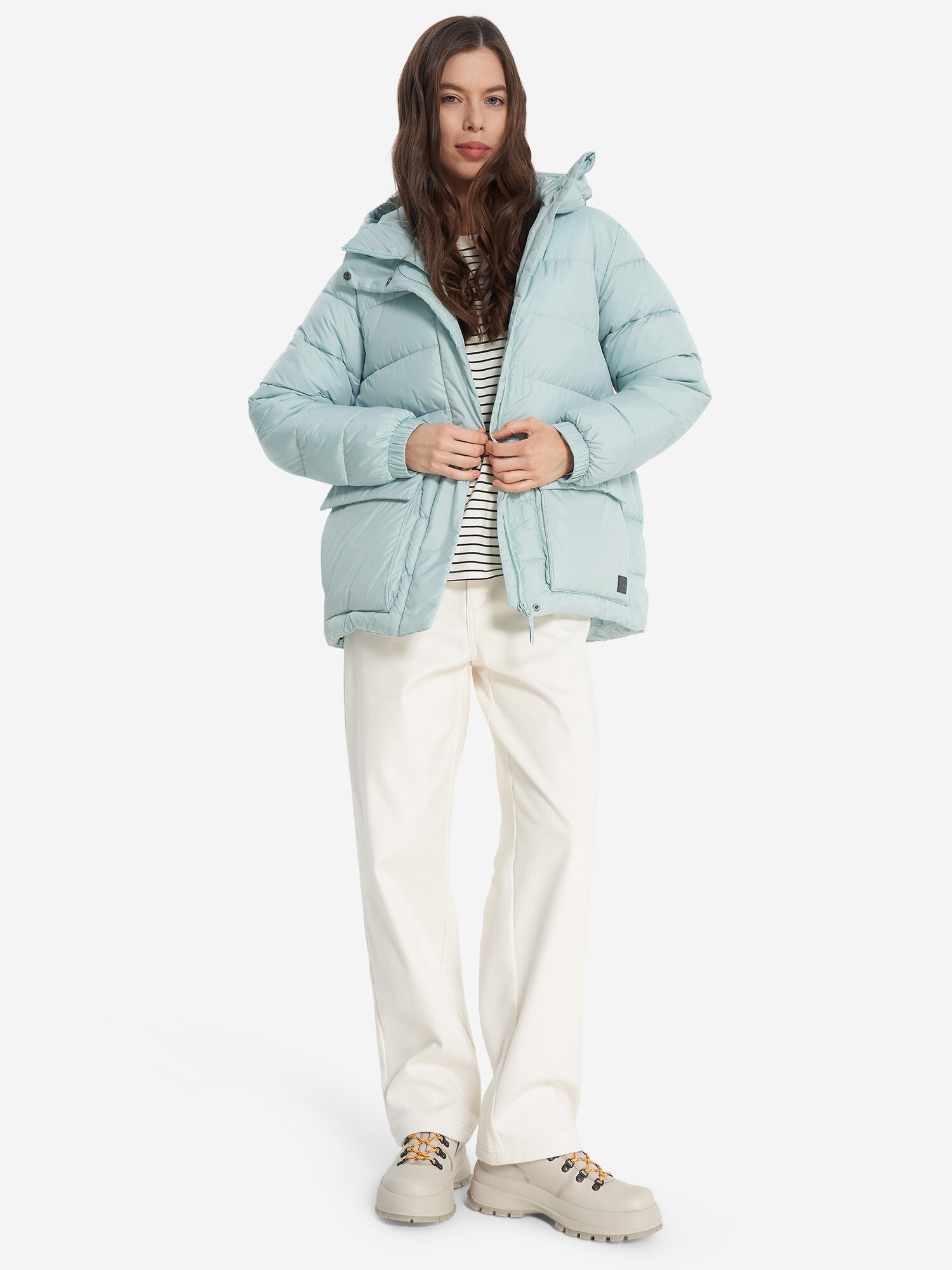 Пуховик OUTVENTURE, размер 54-56, мятный — фото 1