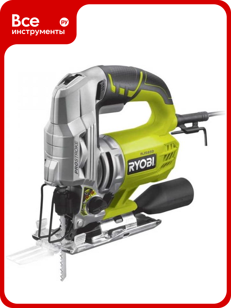 Электролобзик Ryobi RJS850K, 600Вт, кейс, подсветка, сдув опилок