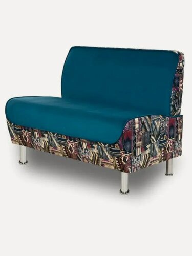 Изображение товара Диван прямой микс 99х65х84 см, нераскладной, наски зеленый велюр