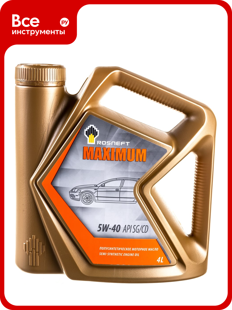 Моторное масло роснефть Maximum 5W-40 SG-CD п-синт. кан. 4 л 40816742