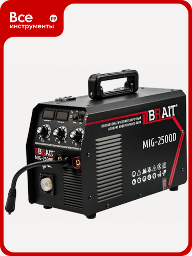 Изображение товара Сварочный инвертор BRAIT MIG-250QD: Многофункциональный полуавтомат для MIG/MAG и MMA сварки, мощность