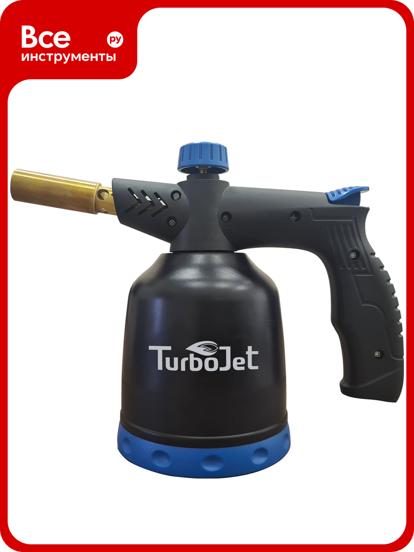Паяльная лампа с пьезоподжигом  пластиковый корпус  Turbojet TJ420PL-B