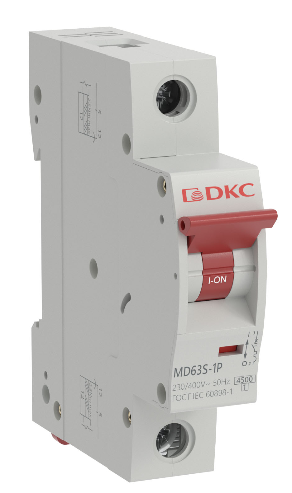 Автоматический выключатель DKC / ДКС YON MD63S max модульный 1P 20А характеристика С 4.5кА MD63S-1PC20 / электроавтомат