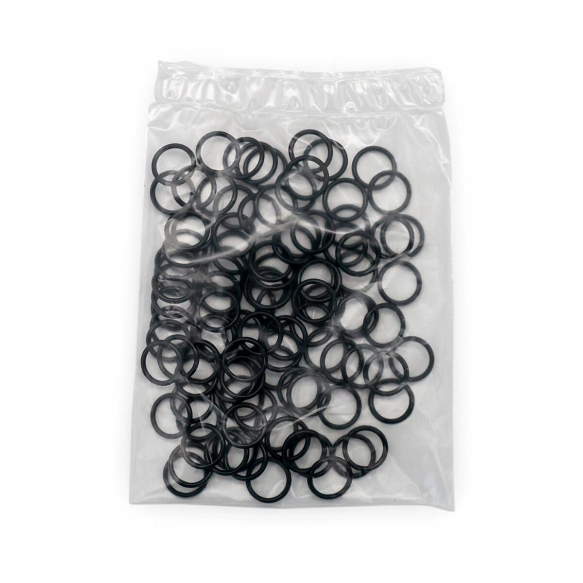 Кольца для бретелей бюстгальтера 12 мм, 100 шт, пластик, Айрис, черные — фото 1