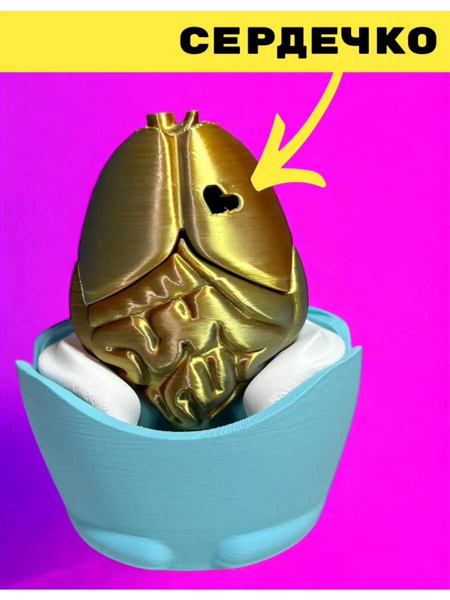 Матрешка - Muerta уникальная 13 см 10 элементов скелет сердце фигурка — фото 1