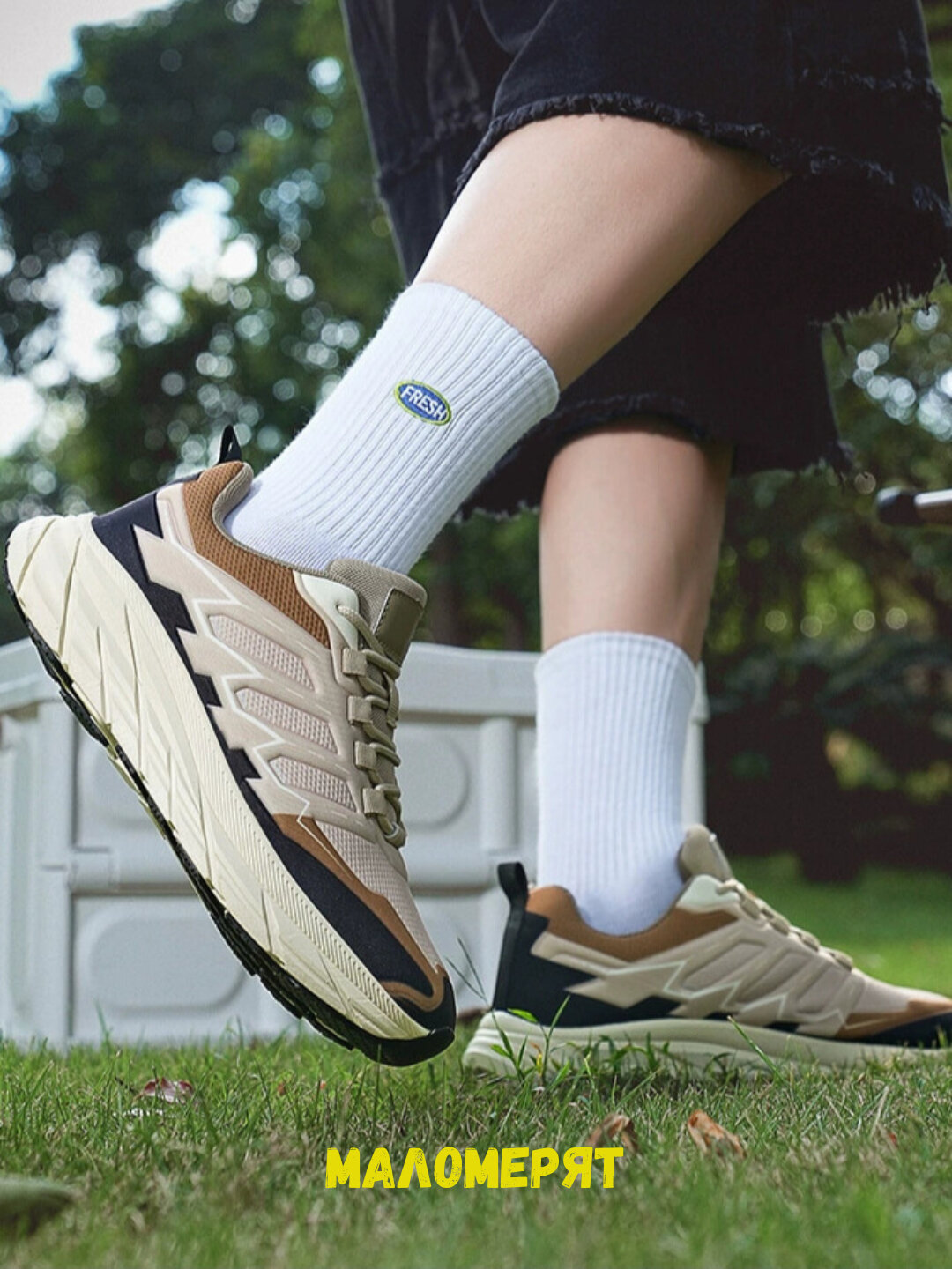 Кроссовки , размер 40, бежево-коричневый — фото 1