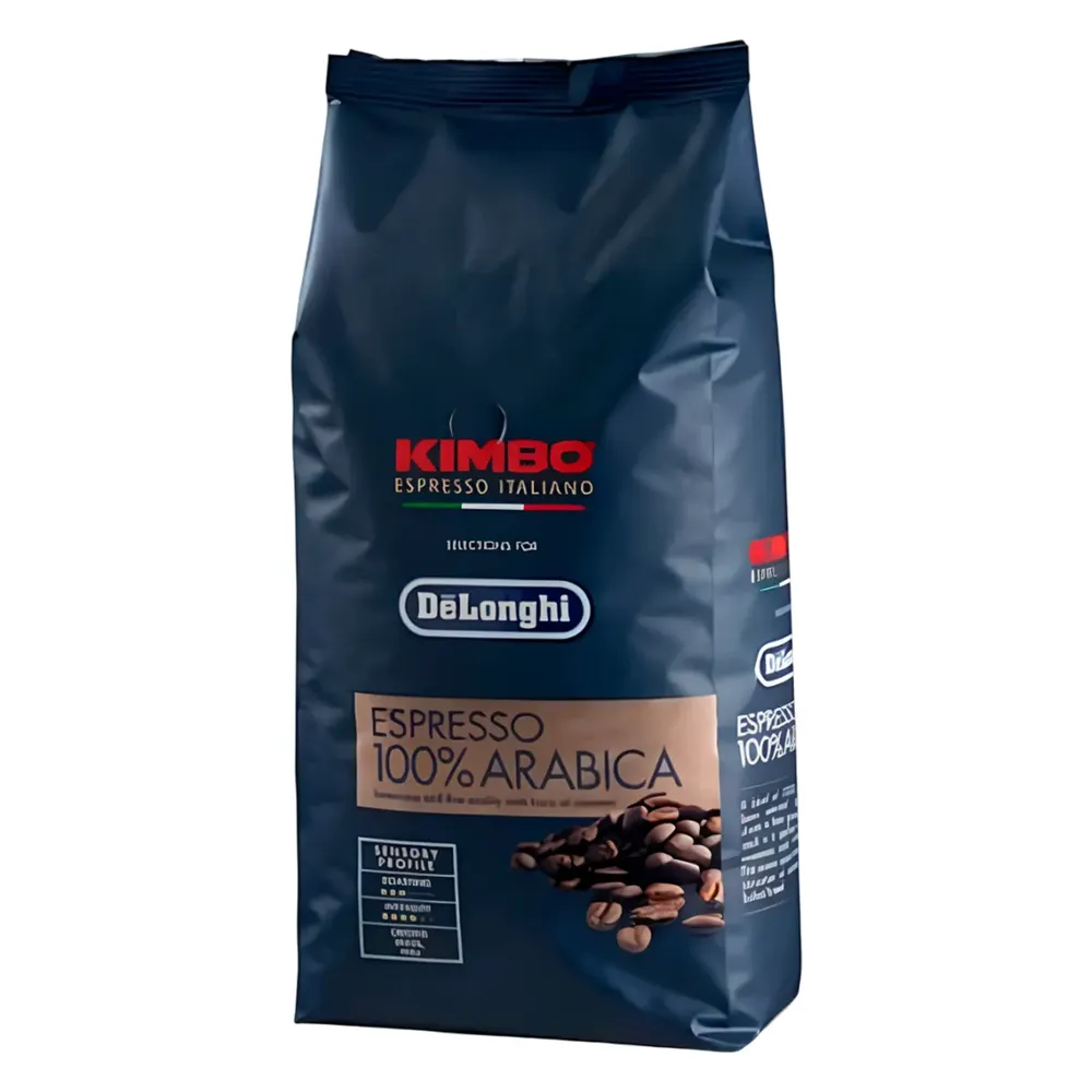Кофе в зернах Delonghi 100% Arabica Kimbo, 100% арабика, 1кг (DLSC613)