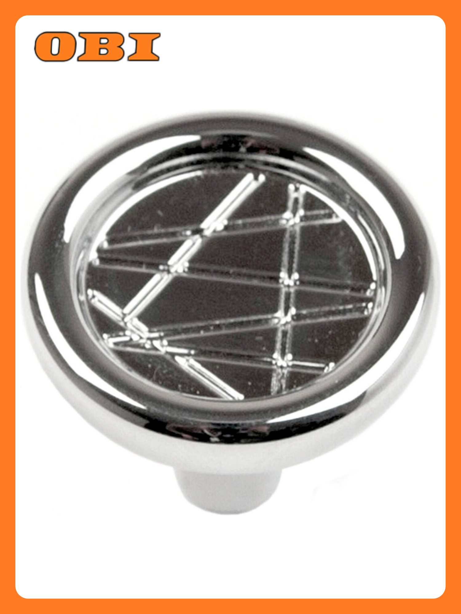 Мебельная ручка-кнопка JET 133 цинковый сплав хромированная глянцевая 25 см