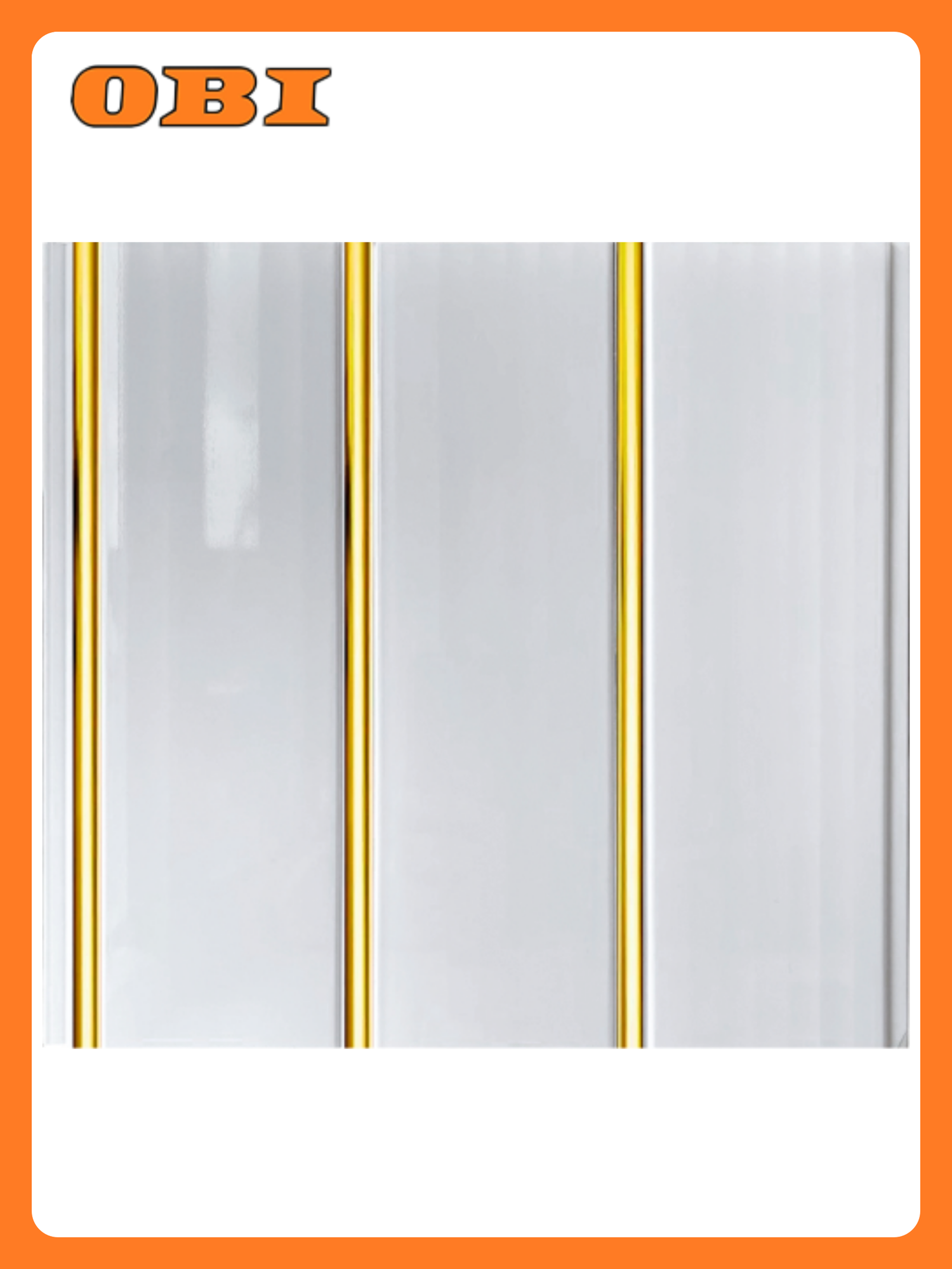 Панель ПВХ Stella Premium Gold Line лак 3 х секционные 3000х250х9