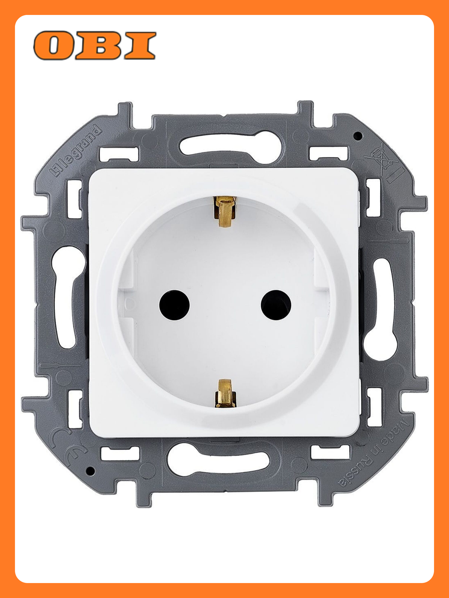 Розетка Legrand Inspiria 673720  белая  скрытый монтаж  1 пост  IP20