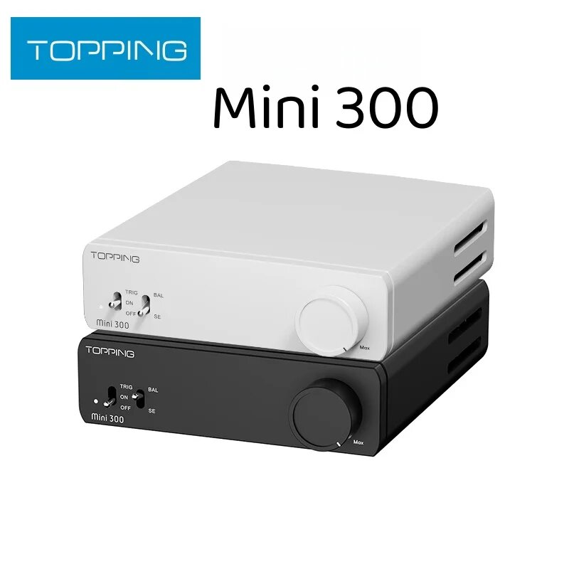 TOPPING Mini 300 Компактный настольный усилитель мощности 140 Вт * 2 входа TRS/RCA Полностью балансный усилитель