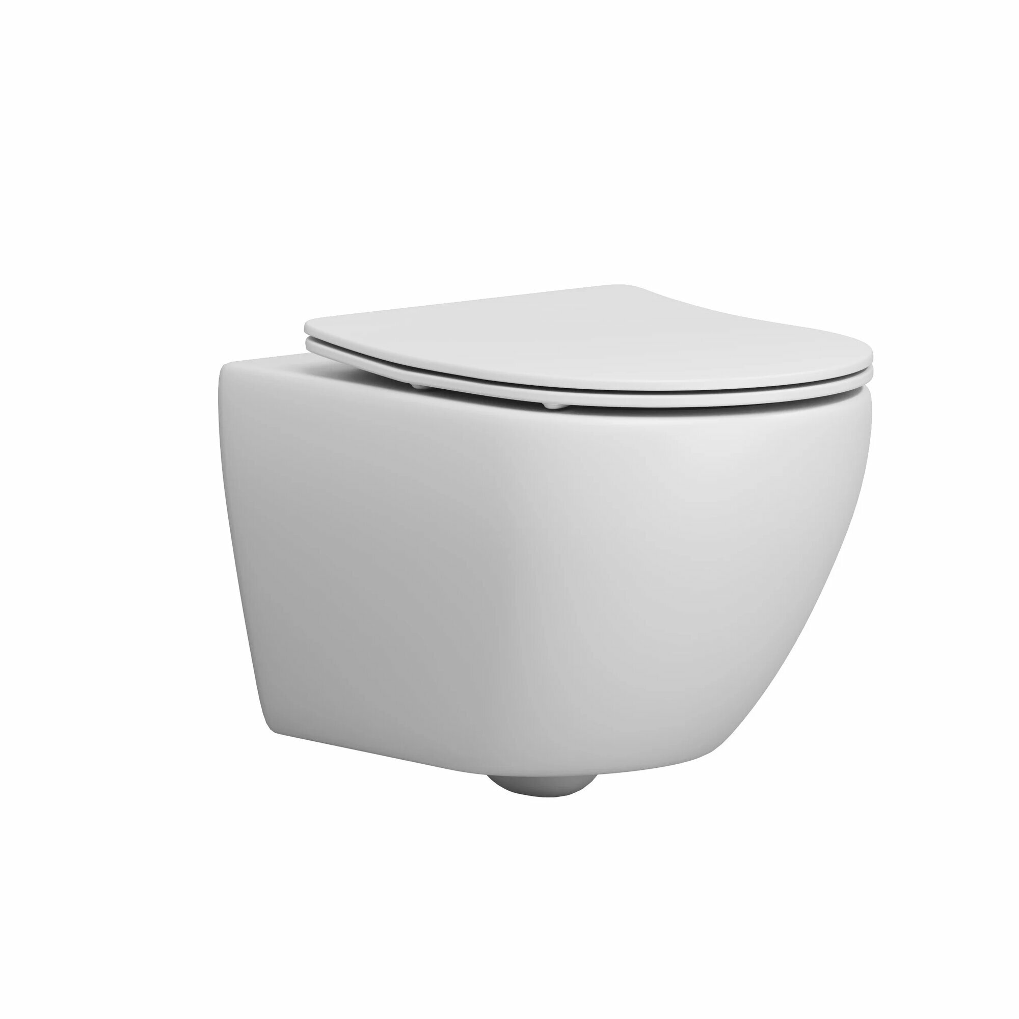 Унитаз подвесной Grossman GR-4457MSQ с микролифтом безободковый овальный без бачка фаянсовый антивсплеск белый