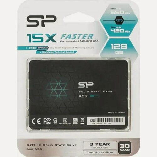 Изображение товара SSD диск Silicon Power SP128GBSS3A55S25, 128 ГБ SATA