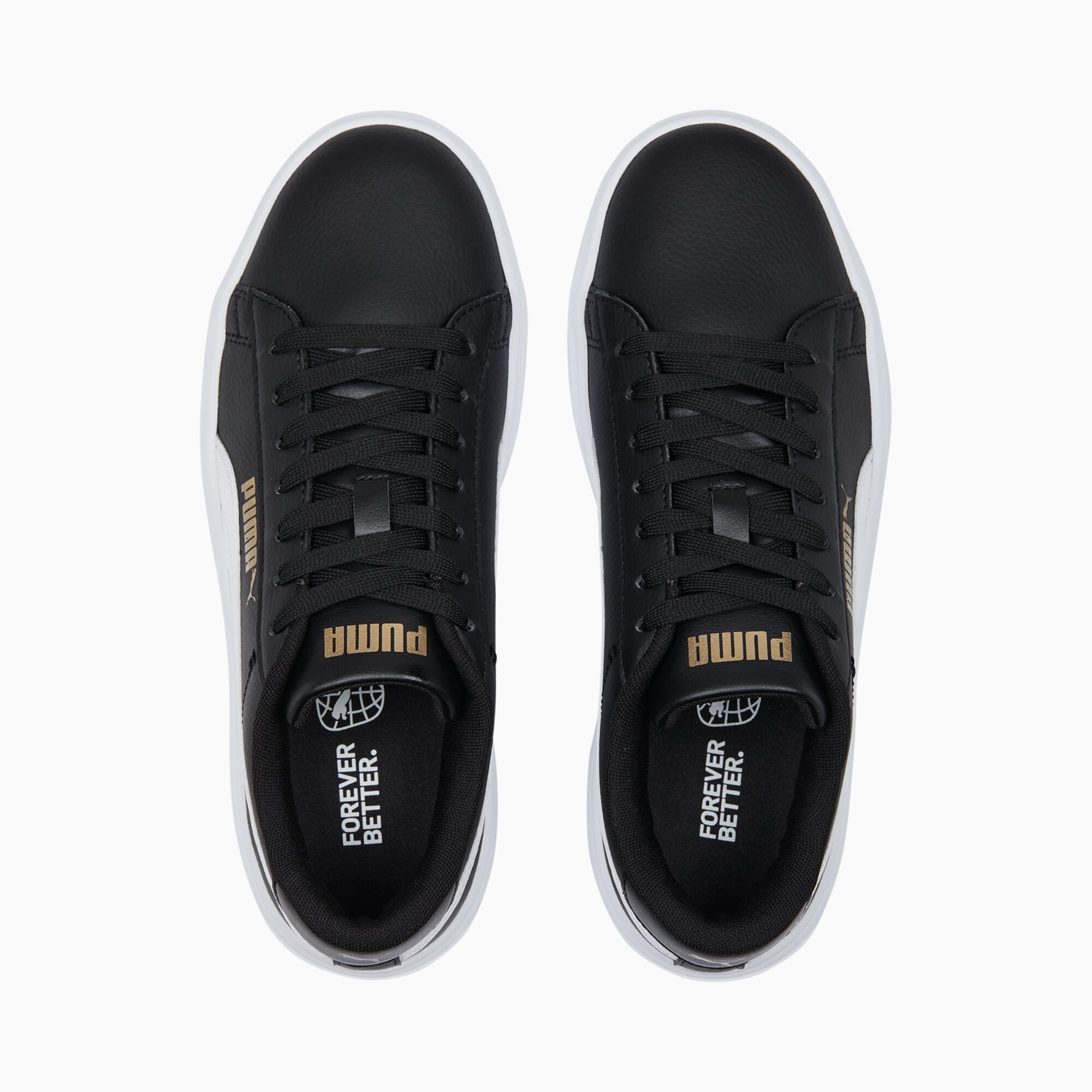 Кеды PUMA Smash Platform v3, размер 5 UK, черный/белый — фото 1