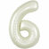 Воздушный шар цифра 6 Белый песок 102 см