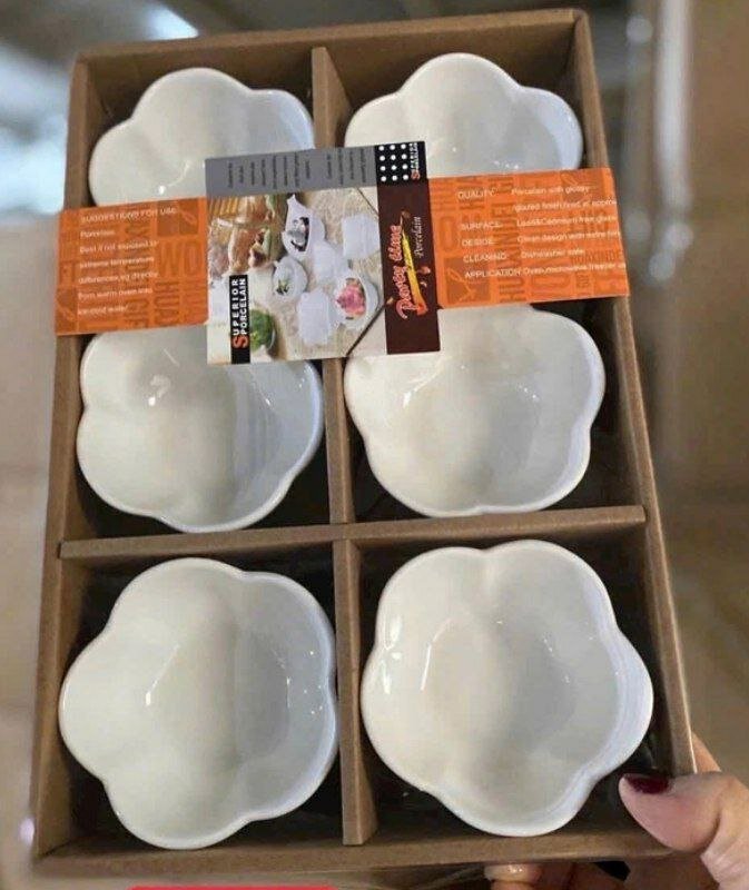 Набор соусников, керамические, белые, для сервировки и подачи, с ложкой в комплекте