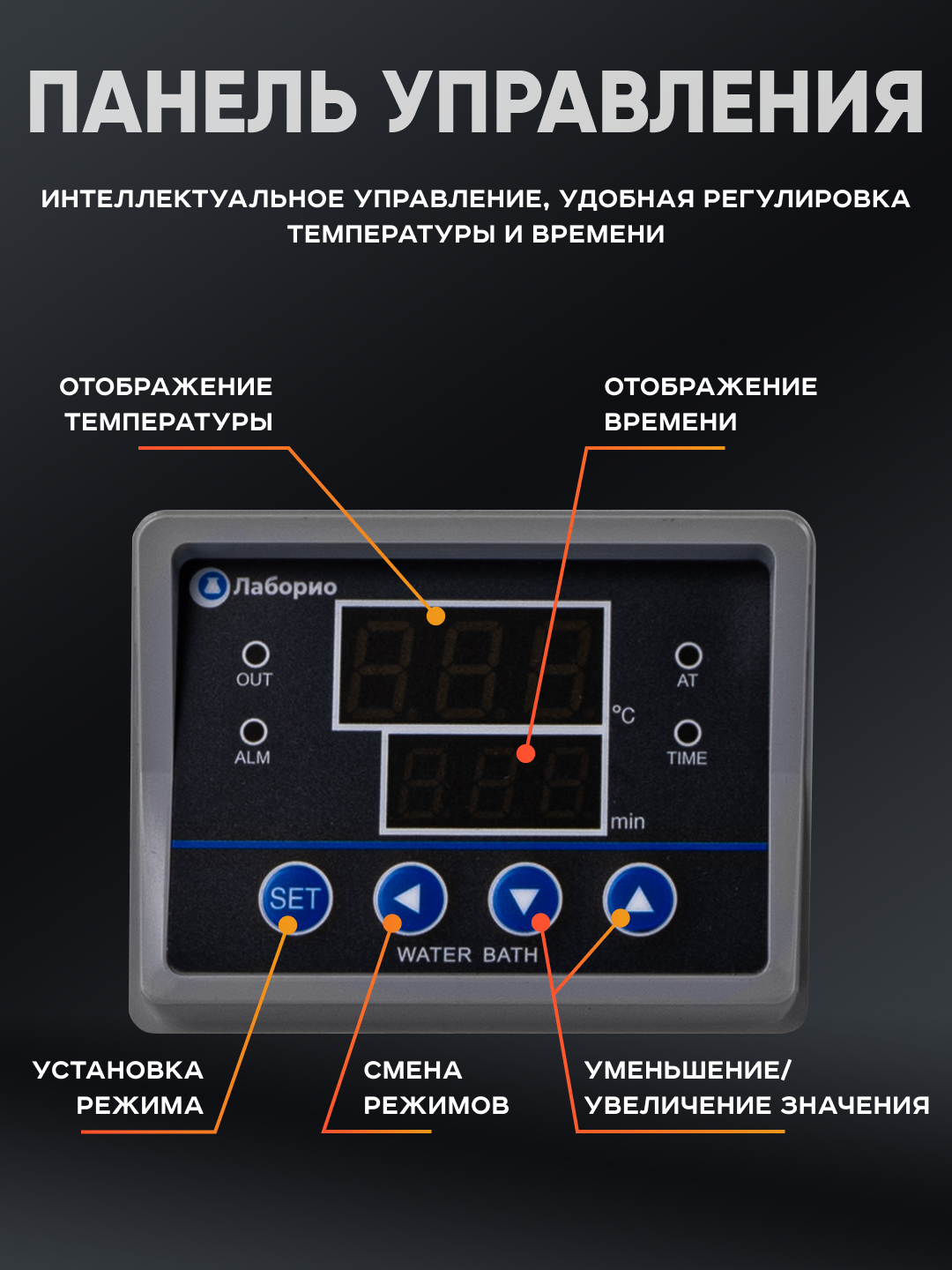 Баня водяная 2-х местная на 6 л, рабочая камера 300х150х140 мм, мощность 600 W, нагрев 100 C, Лаборио WB100-2F — фото 1