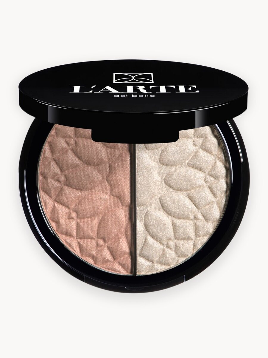 Палетка румян и хайлайтера UOMO&DONNA - сияние и свежесть кожи