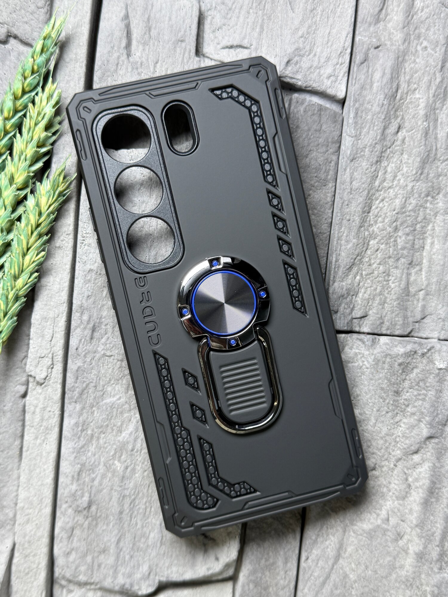 Чехол противоударный для Tecno Camon 40 4G / Camon 40 Pro 4G ( Техно Камон 40 / Камон 40 Про 4G ) с функцией подставки, ударопрочный, усиленный, черный
