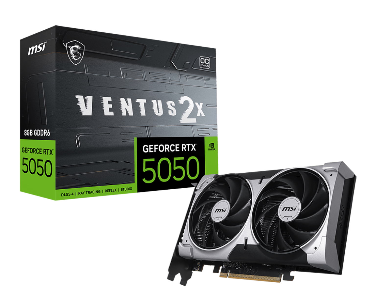 Видеокарта MSI GeForce RTX 5050 VENTUS 2X OC 8GB (G5050-8V2C)