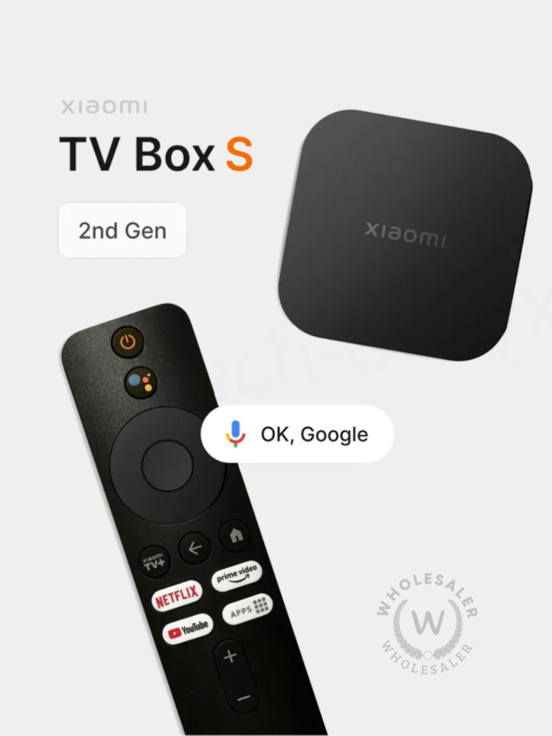 Умная Приставка для телевизора Mi Box S 3rd Gen , Google TV , GLOBAL — фото 1