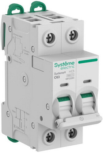 Автоматический выключатель Systeme Electric Systeme9 2P 63A 6kA (хар-ка C)