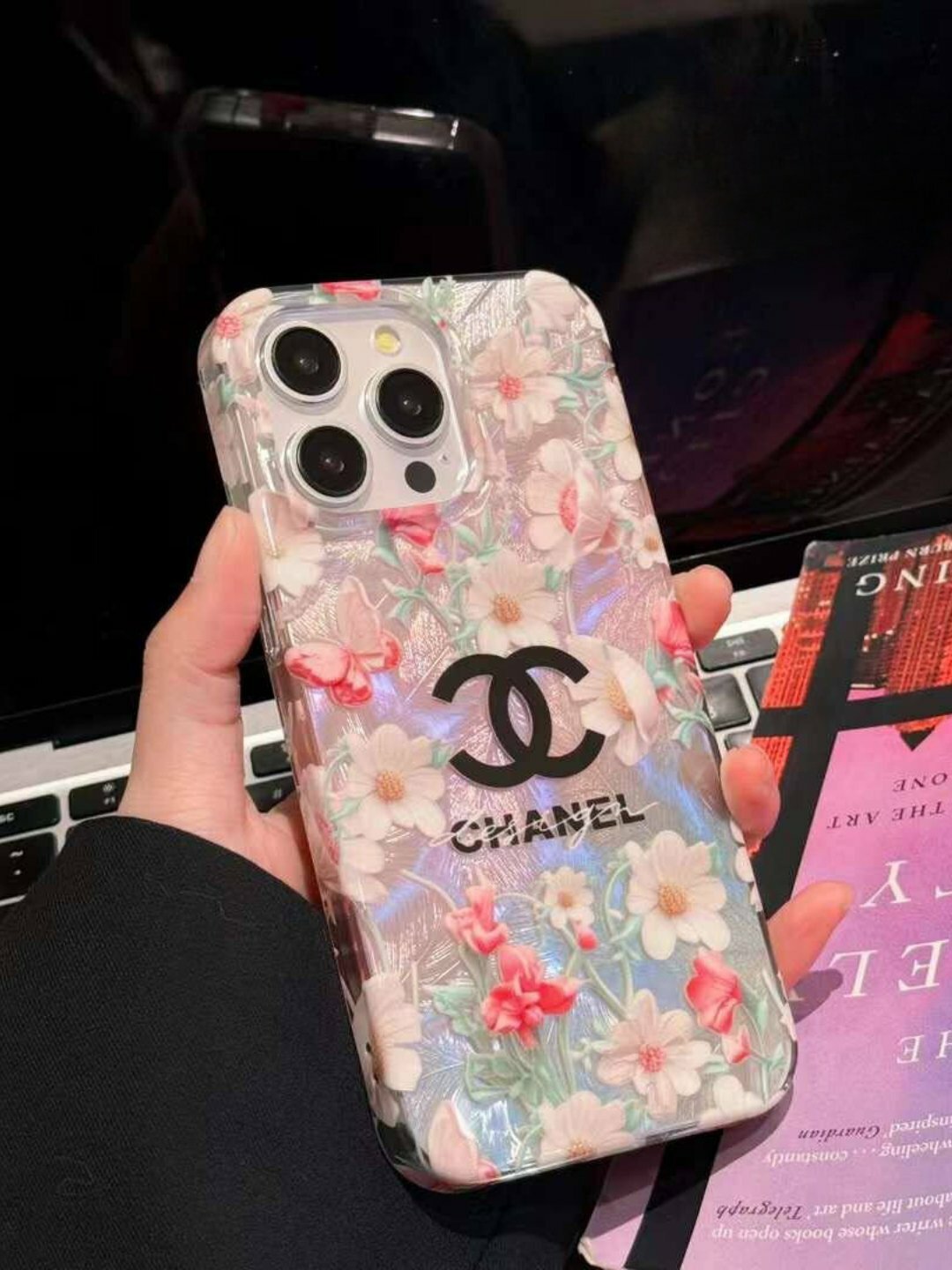 Чехол для iPhone 14 Pro Max Chanel и Louis Vuitton Элегантный 3D-дизайн и гравировка — фото 1