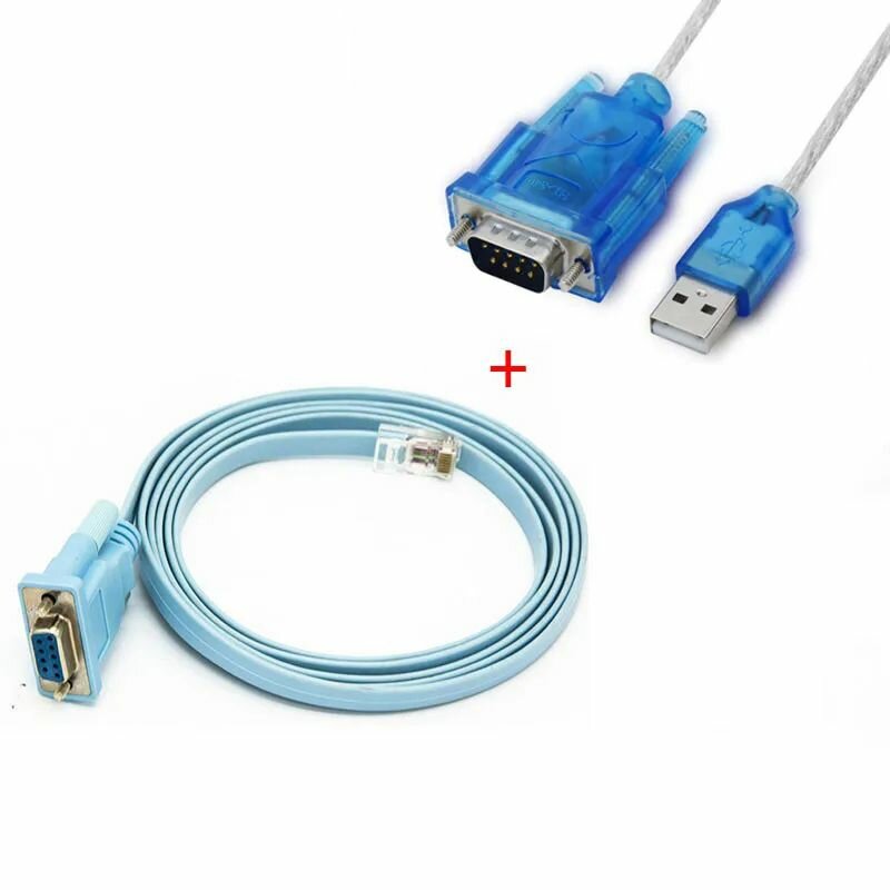 Консольный кабель RJ45 Ethernet - RS232 DB9 COM-порт, последовательный, гнездовой, сетевой адаптер, кабель с RS232 - USB 2.0 для Cisco