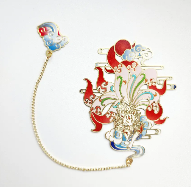 Металлическая закладка для книг Девятихвостая Лиса — фото 1