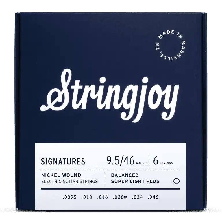 Струны для электрогитары Stringjoy Signatures Balanced Super Light Plus Nickel Wound Electric Guitar Strings, 9.5-46