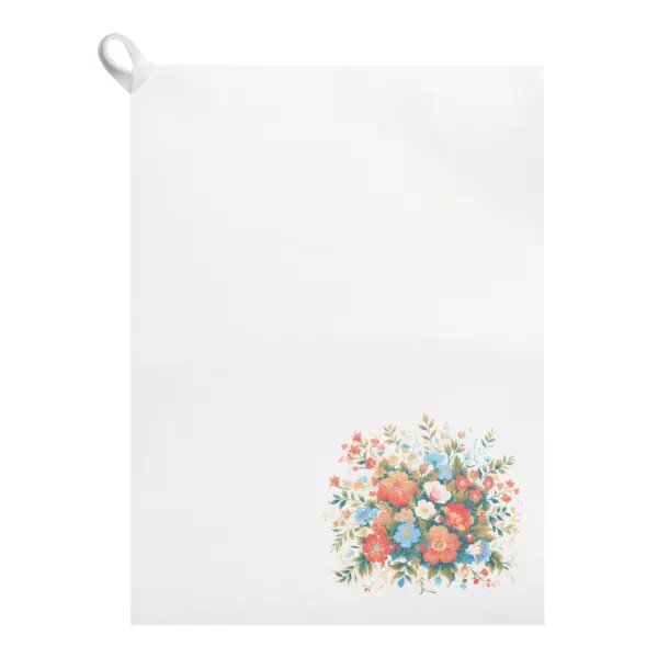 Коврик для бани Главбаня Красавица-весна войлок цвет белый