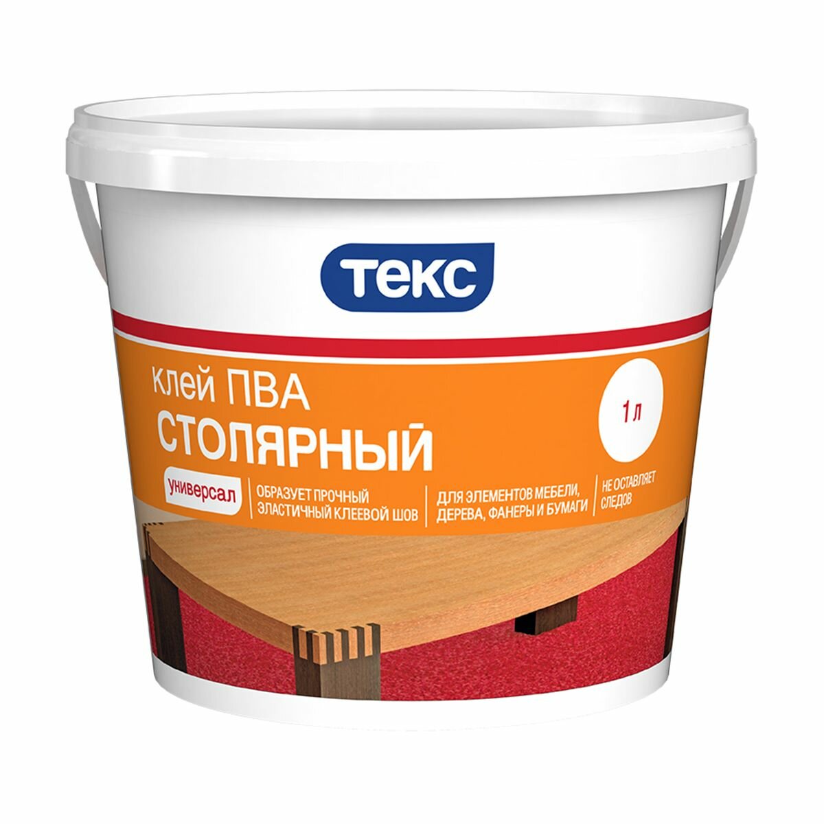 Текс универсал клей пва столярный для древесины (1кг)