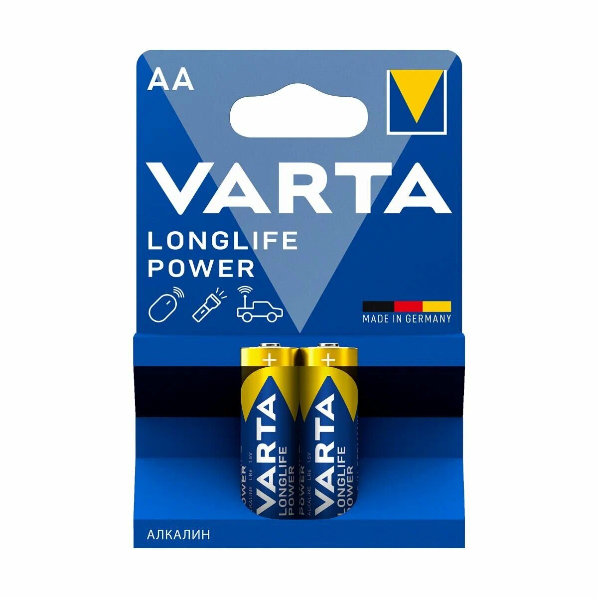 Батарейка VARTA Longlife Power AA / LR6 , ( 2 ) шт. в блистере, 04906121412