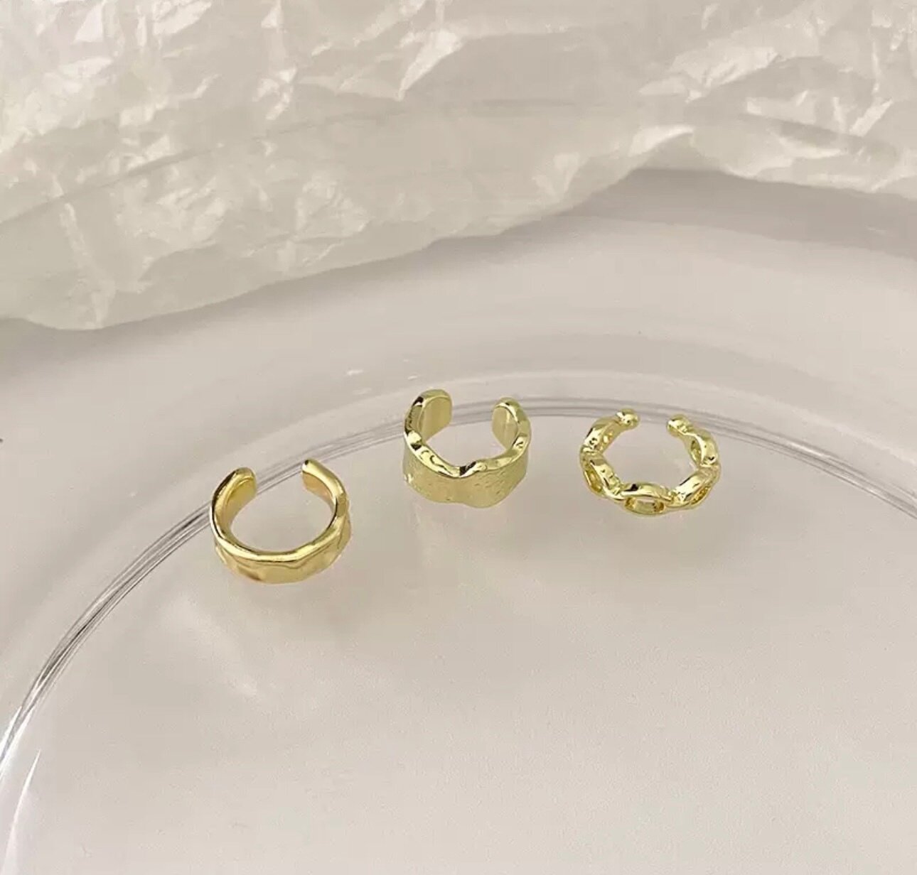 Моносерьга кафф, золотистый/желтый — фото 1