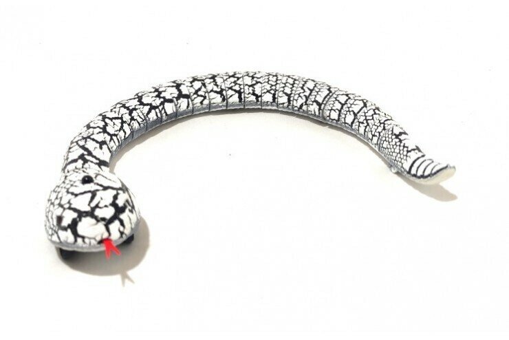 Радиоуправляемый робот-змея LEYU, пластик, черно-белая, 35 см