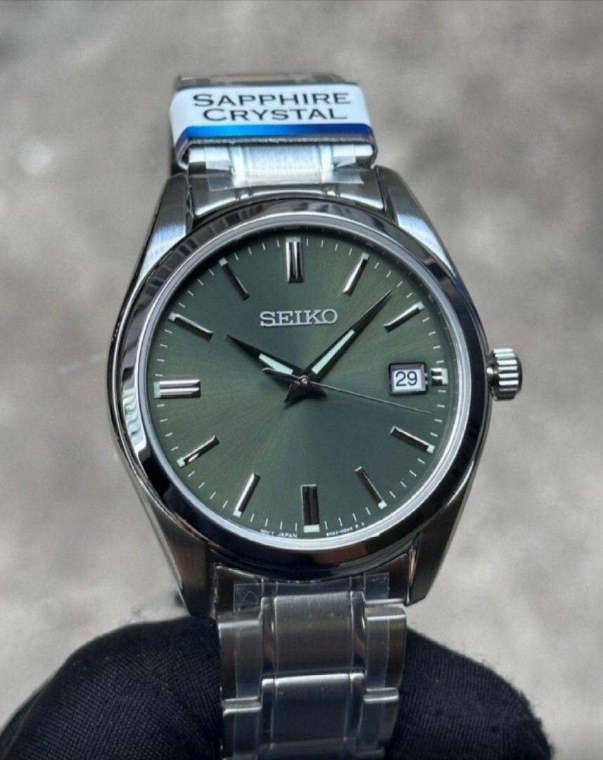 Наручные часы SEIKO, серебряный/зеленый — фото 1