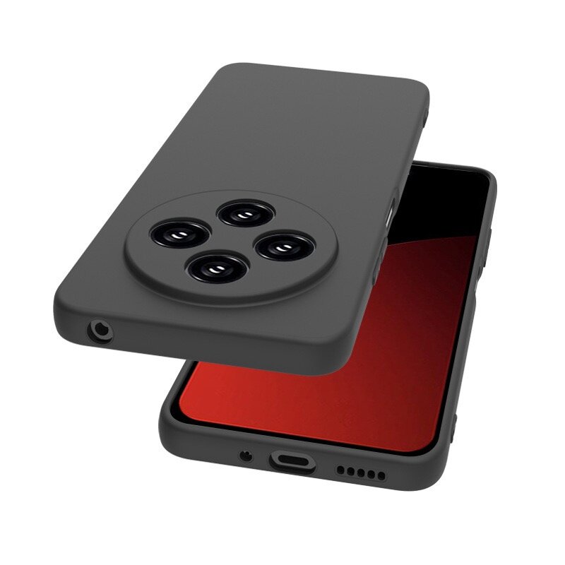 Чехол матовый для Xiaomi Redmi 14C/Xiaomi Poco C75 4G(2024) (Сяоми Редми 14С/ Поко С75 4G(2024), черный — фото 1