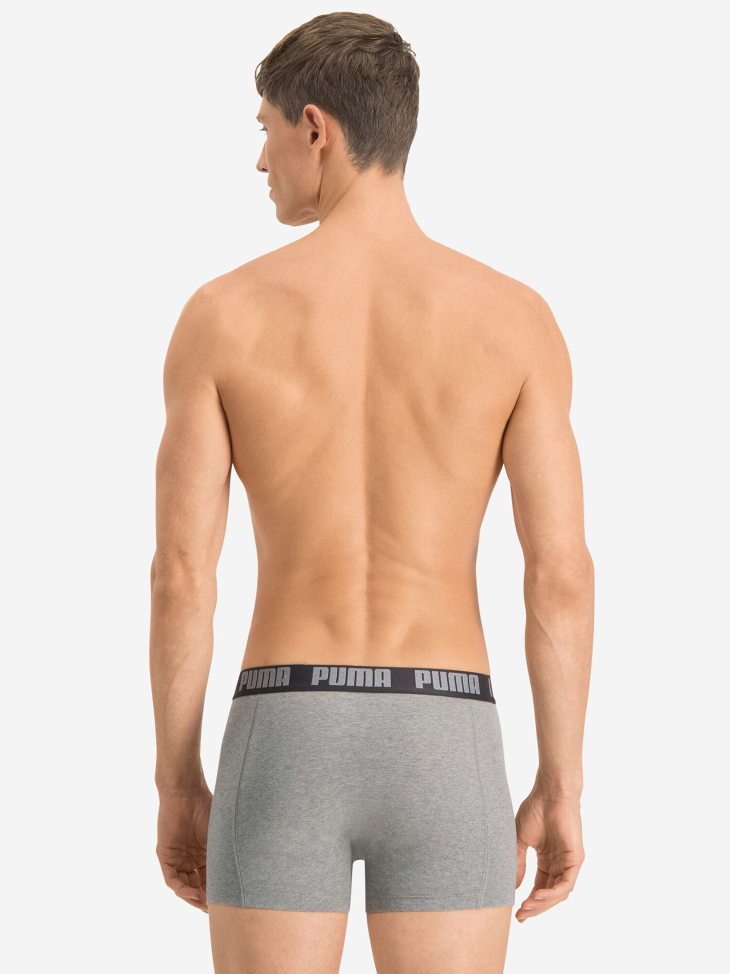 Трусы PUMA, размер M, серый/черный — фото 1