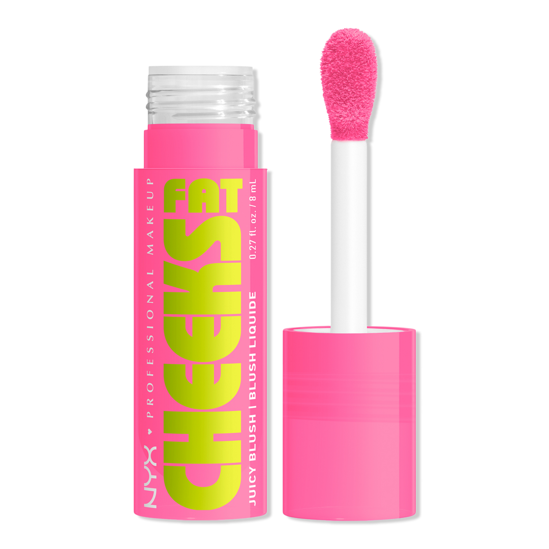 NYX Professional Makeup Fat Cheeks Dewy Liquid Blush – жидкие румяна с влажным сияющим эффектом для ярких и увлажнённых щёк - Dragon Fruit Drip