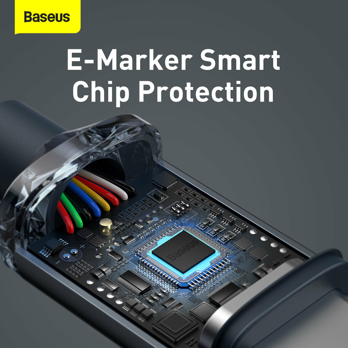 Кабель Baseus Crystal Shine 100W Type-C to Type-C, 2 метра (CAJY000701) синий — фото 1