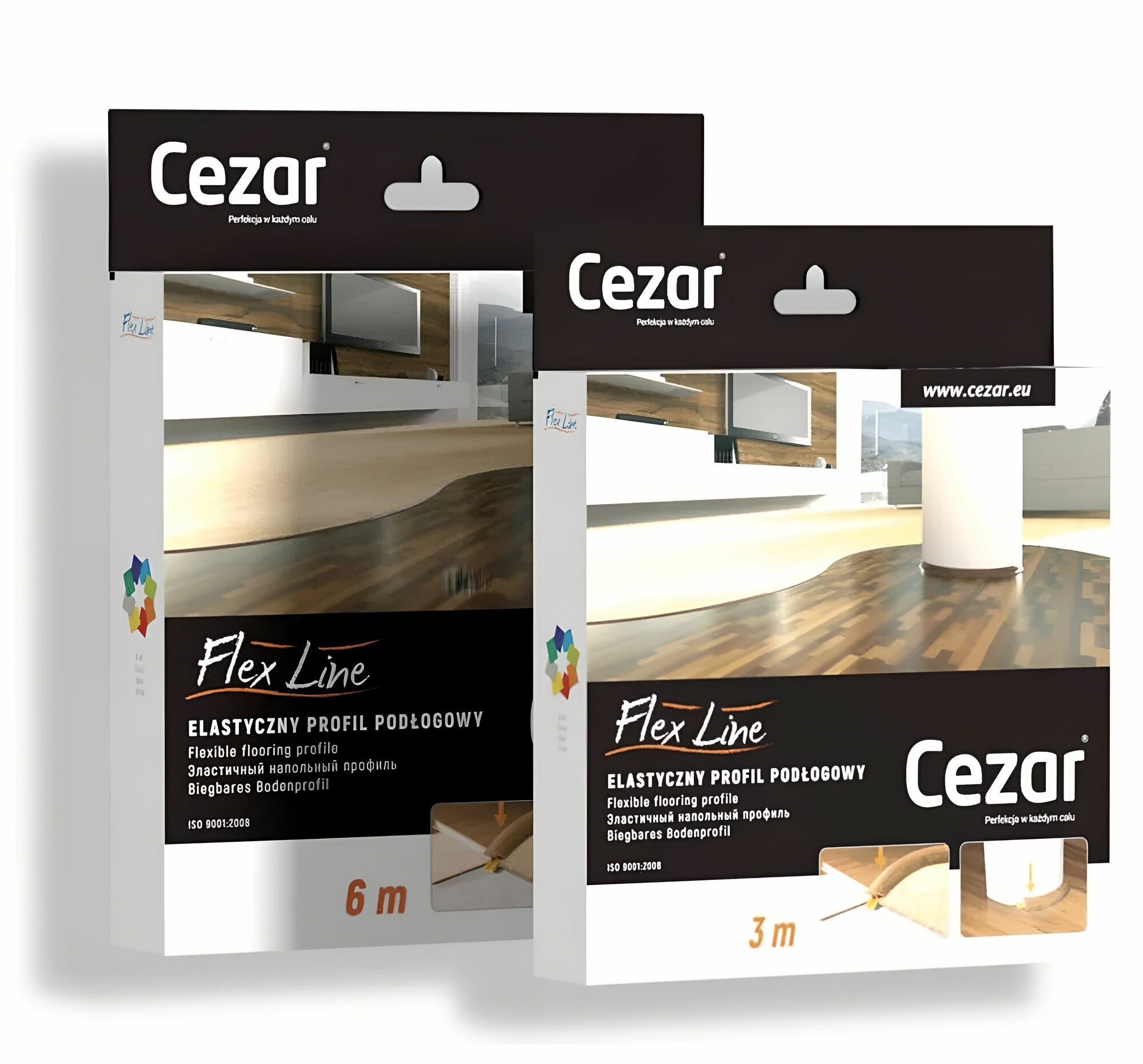 Гибкий порог Cezar (Польша) ширина 40мм длина 3м FL3-157 Дуб Сардиния