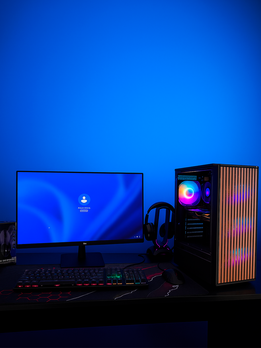 Игровой ПК, Full Set, i3 12100F, RTX 2060, 16GB, SSD 500GB, монитор 24", IPS