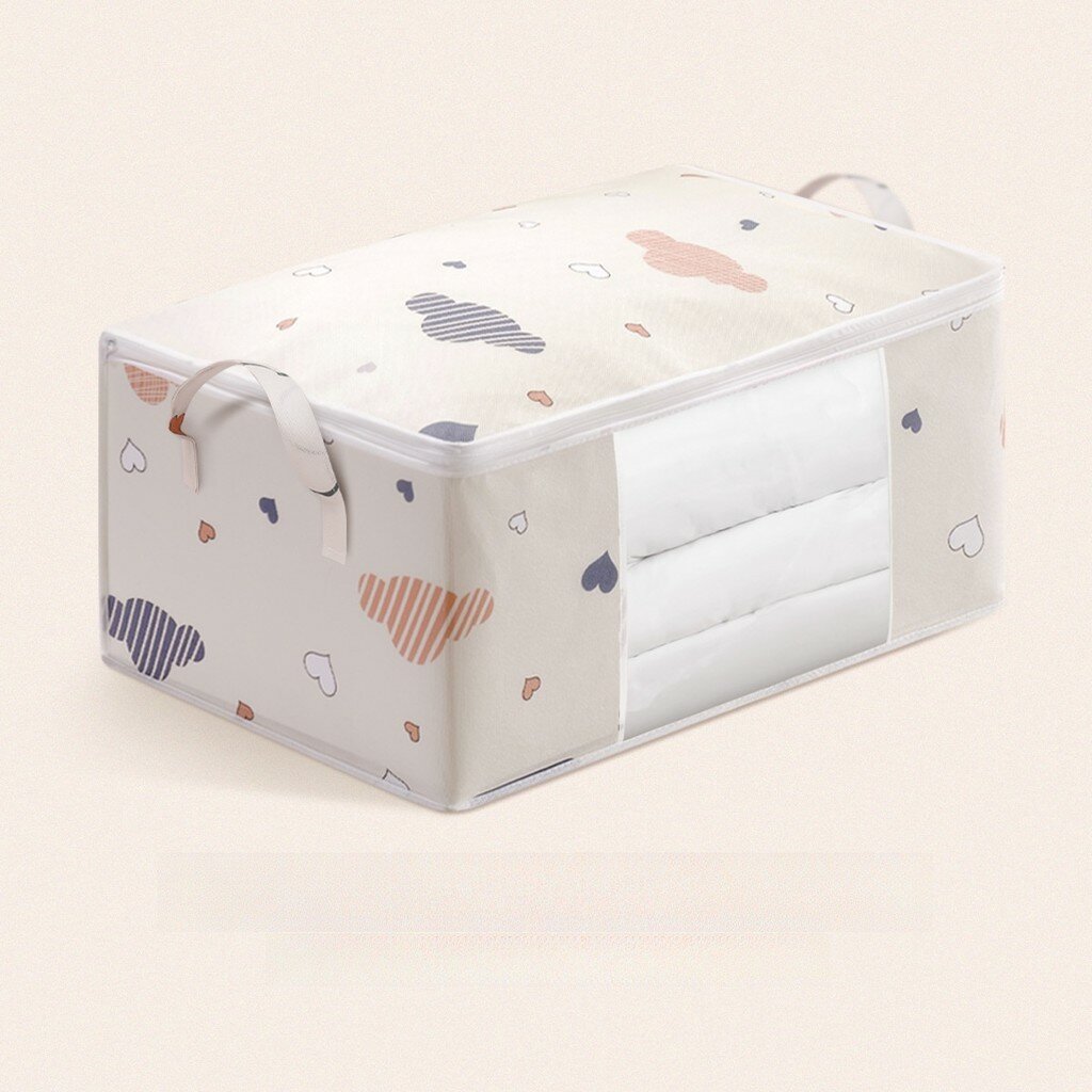 Хранение для постельного белья и одежды облако сердце сумка для хранения спальни многоразмерная бежевый 60x40x30см